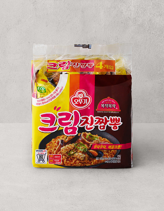 Ottogi Cream Jin Jjamppong, 4 ct (크림짬뽕) | 크림진짬뽕 130gX4입