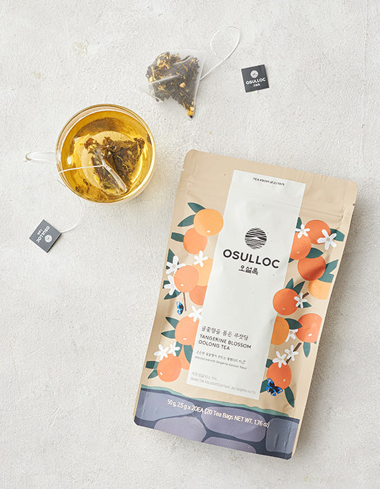 OSulloc Tangerine Blossom Tea, 20 ct (티백) | 귤꽃향 우잣담 티백 (1.8g X 20개)