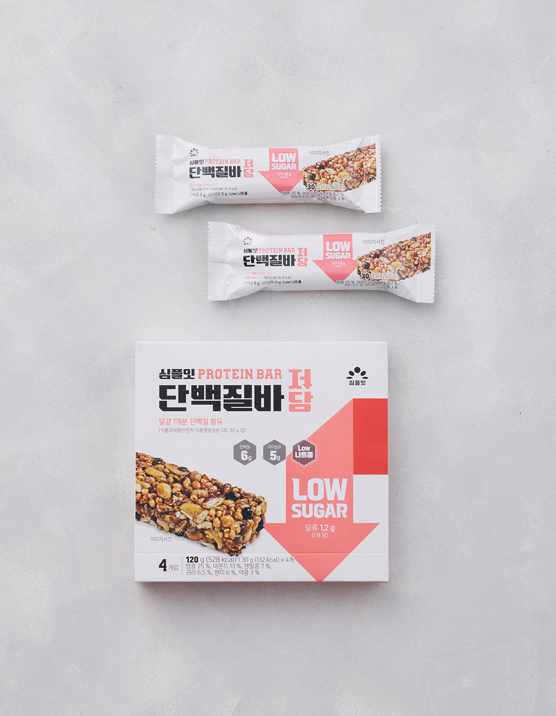 Low-Sugar Protein Bar (단백질바) | 저당 단백질바 30g x 4개입