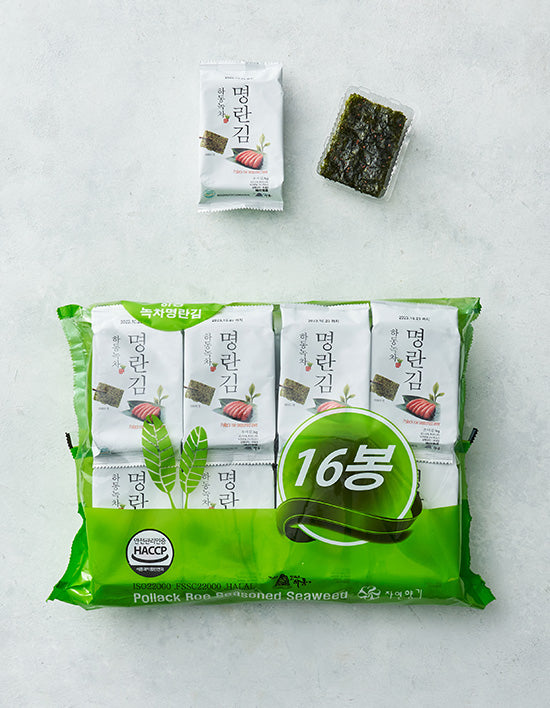 [Hadong Gwon Yeosa] Hadong Green Tea Myeongran Seaweed 16 packs