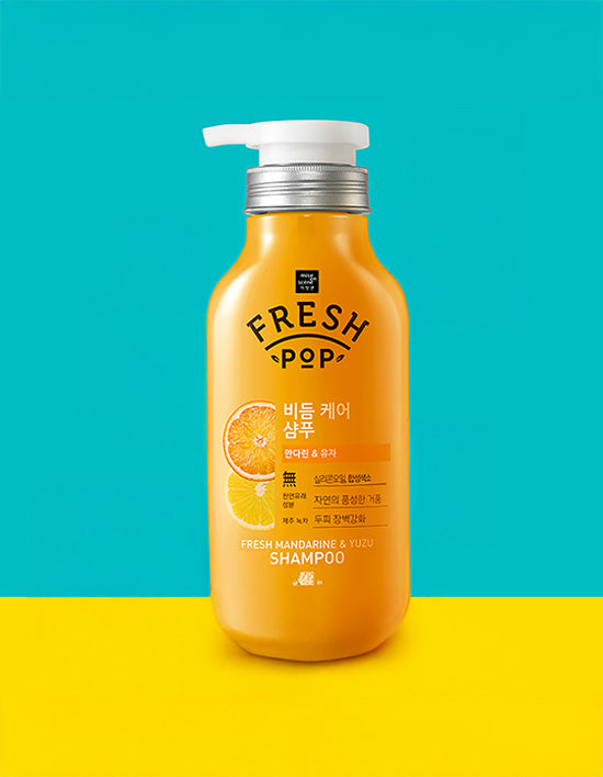 Fresh Pop Dandruff Care Shampoo, 500ml (샴푸) | 프레시팝 비듬케어(만다린&유자) 샴푸 500ml
