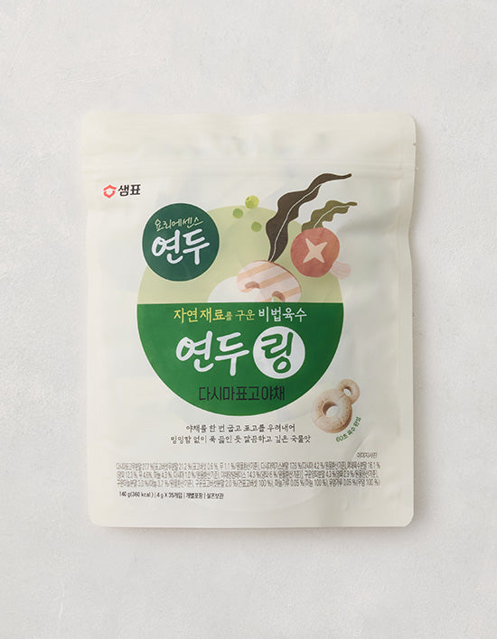 [샘표] 연두링 다시마표고야채 140g(35정) - Kurly USA