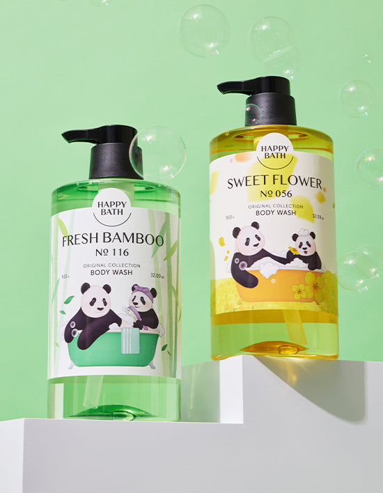 Fu Bao Collab Body Wash, 2 Types, 910g (바디워시) | 오리지널컬렉션 푸바오 콜라보 바디워시 910G 2종 (프레시대나무/스윗유채꽃)(택1)