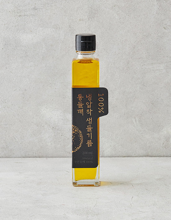 [새벽방앗간]100% 들깨 냉압착 생들기름 200ml - Kurly USA