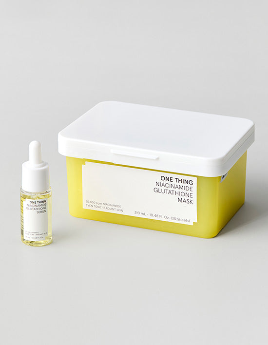 [원씽] 나이아신아마이드 글루타치온 마스크 30매입+세럼 10ml 기획세트 - Kurly USA