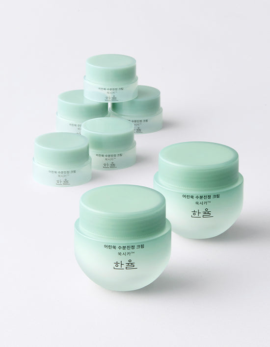 [한율] 어린쑥 수분진정 크림 55ml 듀오 기획세트