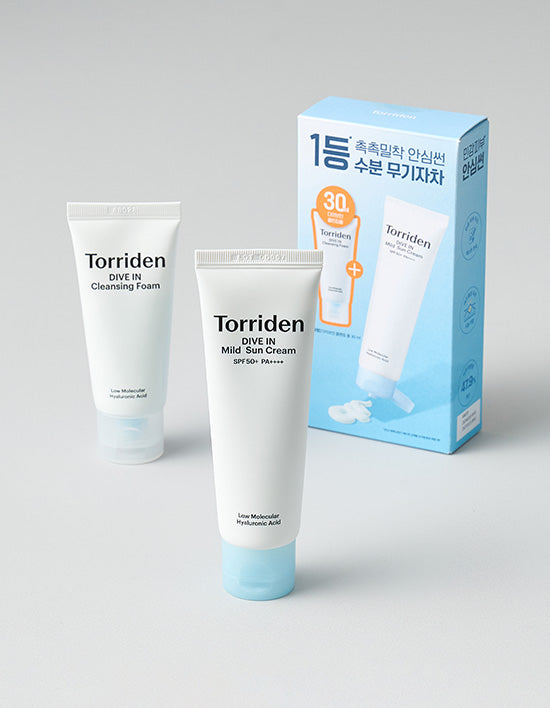 [토리든] 다이브인 무기자차 마일드 선크림 50ml 기획 세트 (선크림 50ml+폼30ml) - Kurly USA