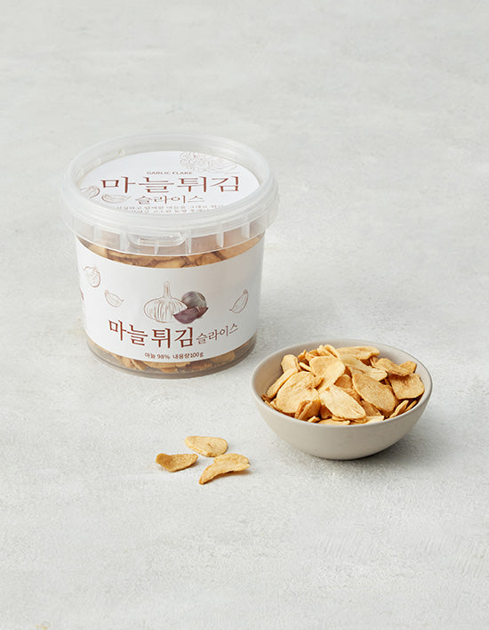Crispy Fried Garlic Slices (튀김마늘) | 마늘 튀김 슬라이스 100g