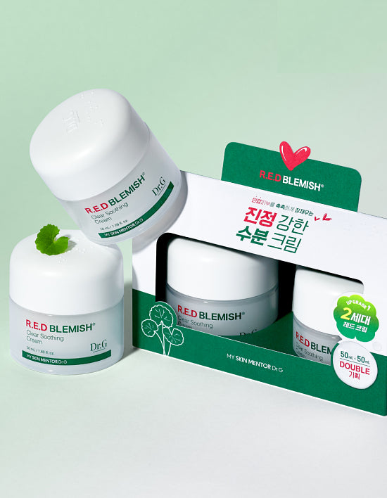 [닥터지] 레드블레미쉬 클리어 수딩 크림 2세대 50ml 듀오 기프트 세트 - Kurly USA