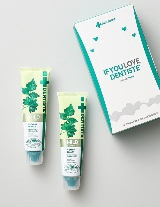 [덴티스테] 마일드 치약 100g 선물세트 (2P) (쇼핑백포함) - Kurly USA