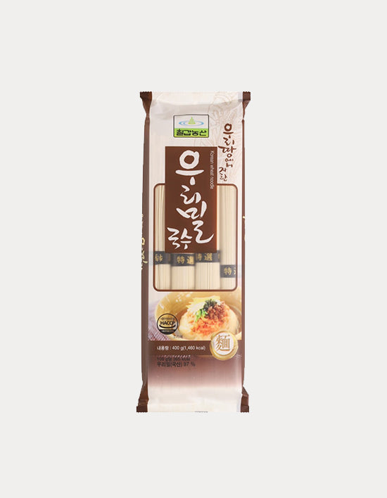 Chilgap Korean Wheat Noodles, 400g (우리밀국수) | 우리밀국수 400g