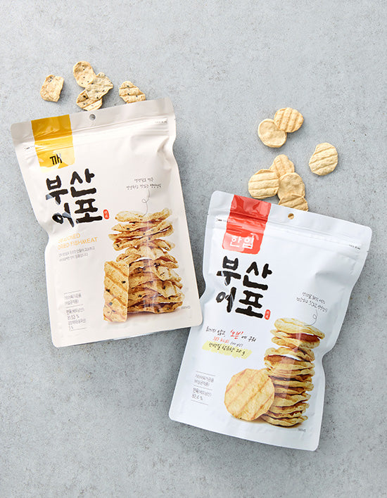Bite-Size Busan Fish Jerky, 2 Types (부산어포) | 한입 부산어포 110g 2종 (택1)
