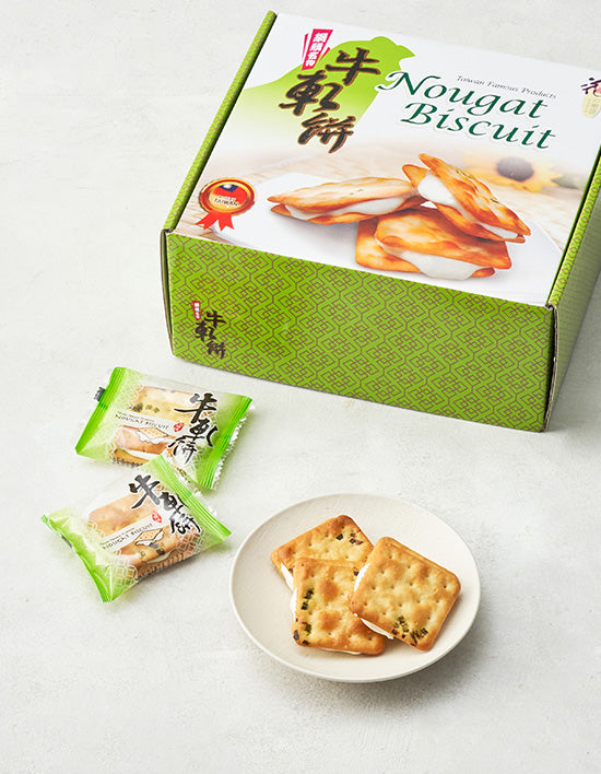 Taiwanese Nougat Crackers, Large Pack, 32 pieces, 448g