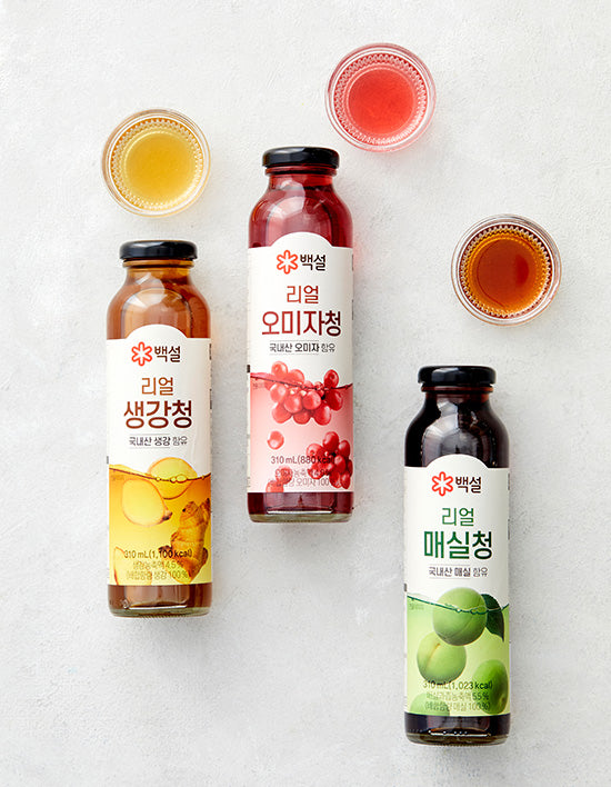 [Beksul] Real Cheong (3 types) Omija Cheong/Ginger Cheong/Plum Cheong 310mL