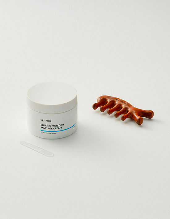 [에끌라두] 샤이닝모이스춰 마사지크림 300g (골든샌달우드괄사 세트) - Kurly USA