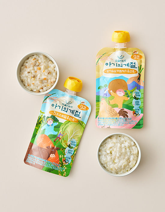 Baby Porridge, 9mo+, 2 Types (옹근죽) | 옹근죽 2종 (9개월 이상) (택1)