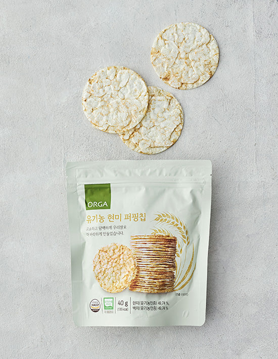 [올가] 유기농 현미 퍼핑칩 40g - Kurly USA