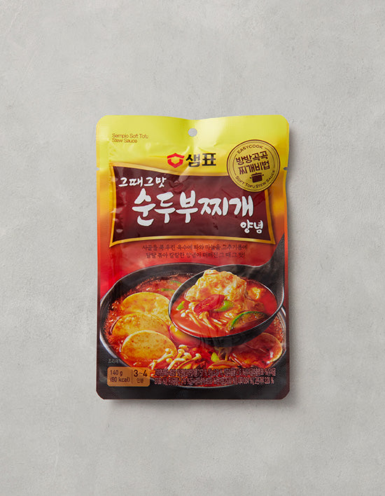 [샘표] 그 때 그 맛 순두부찌개 양념 140g - Kurly USA