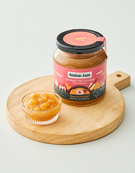 [안단잼] 과일함량 70% 복숭아잼 380g - Kurly USA