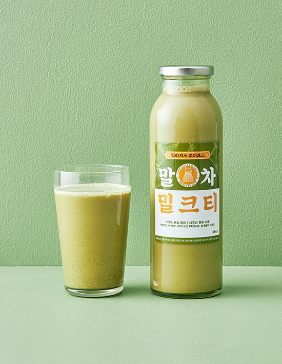 [틸리셔스] 수제 루이보스 말차 밀크티 500mL