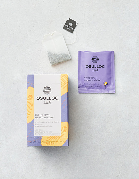 OSulloc Peach Black Tea, 20 ct (피치 블랙티) | 피치 블랙티 티백 (1.5g X 20개)