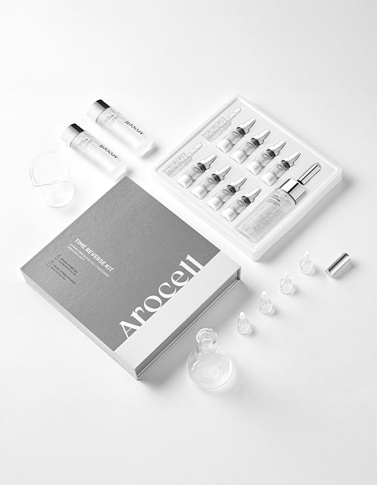 [아로셀] 타임 리버스 파워 셀 8ea, 파워 액티베이터 60ml 앰플 키트 (줄기세포 배양액 4주 집중케어 키트)