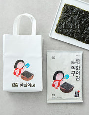 Fire-Roasted Full-Sheet Gim, 6 ct (전장김) | 직화구이 전장김 30g X 6봉 (에코백 증정)