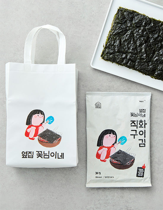 [Next Door Flower] Grilled Seaweed 30g X 6 packs (Free Eco Bag)