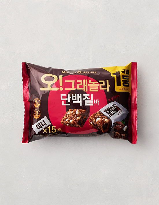 [오리온] 마켓오네이처 오 그래놀라 단백질바 미니 192g - Kurly USA