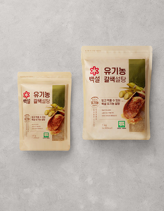 [백설] 유기농 갈색설탕 2종 (400g/1kg) - Kurly USA