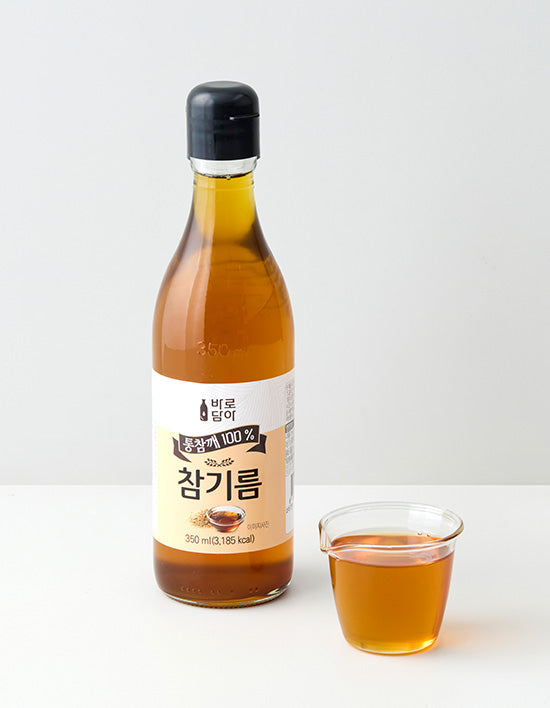 [바로담아] 100% 통참깨 참기름 350mL - Kurly USA