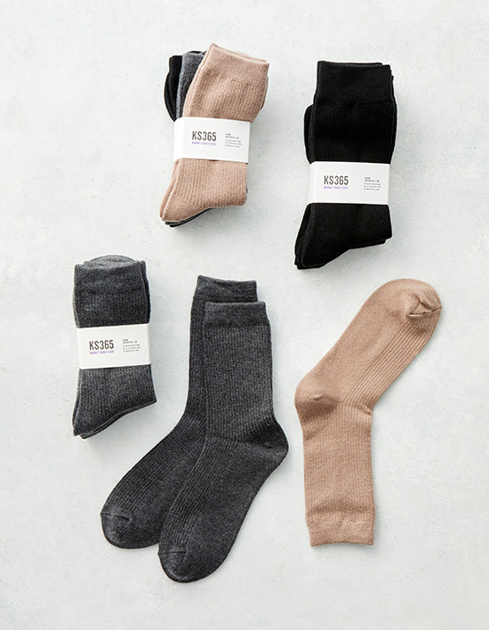 [KS365] 따듯하게 감싸주는 캐시미어 양말 5종(3개입)(택1) - Kurly USA