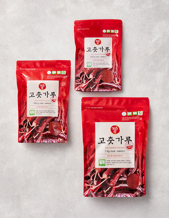 [자연애] 100% 국산 고춧가루 파우치 3종 (250g~1kg) - Kurly USA