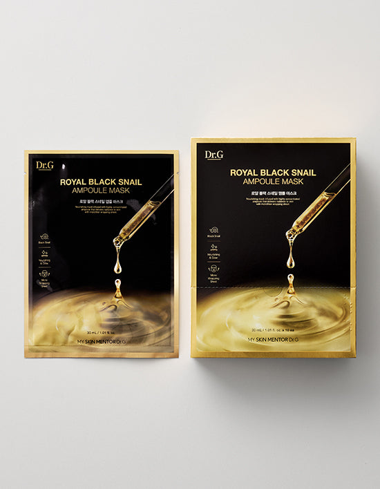 [닥터지] 로얄 블랙 스네일 앰플 마스크 30ml 10P - Kurly USA