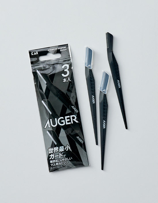 Kai Auger Eyebrow Razor, 3 ct (눈썹칼) | AUGER 아우거 눈썹수정칼 3개입