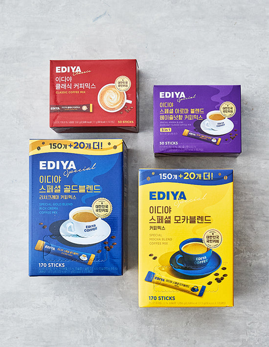 Ediya Coffee Mix, 4 Types (커피믹스) | 커피믹스 4종 (택1)
