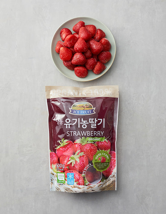 [자연원] 냉동 유기농 딸기 500g (폴란드산) - Kurly USA