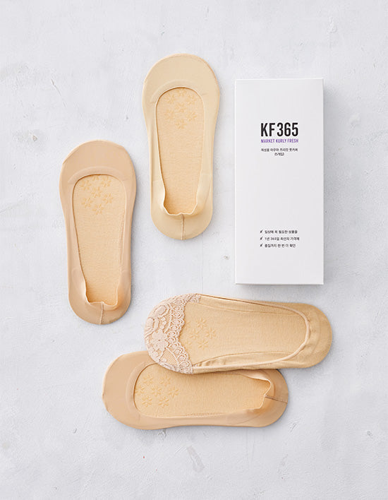 [KF365] 로우컷 풋커버 양말 3종(5개입)(택1) - Kurly USA