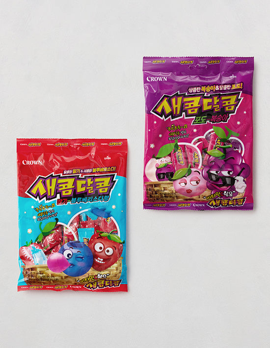 Saekomdalkom Sour-Sweet Fruit Candy (새콤달콤) | 상큼한 과일맛 새콤달콤 2종 (택1)