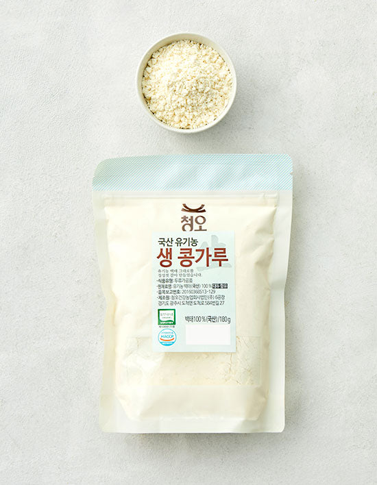 [청오건강] 국산 유기농 생 콩가루 180g - Kurly USA