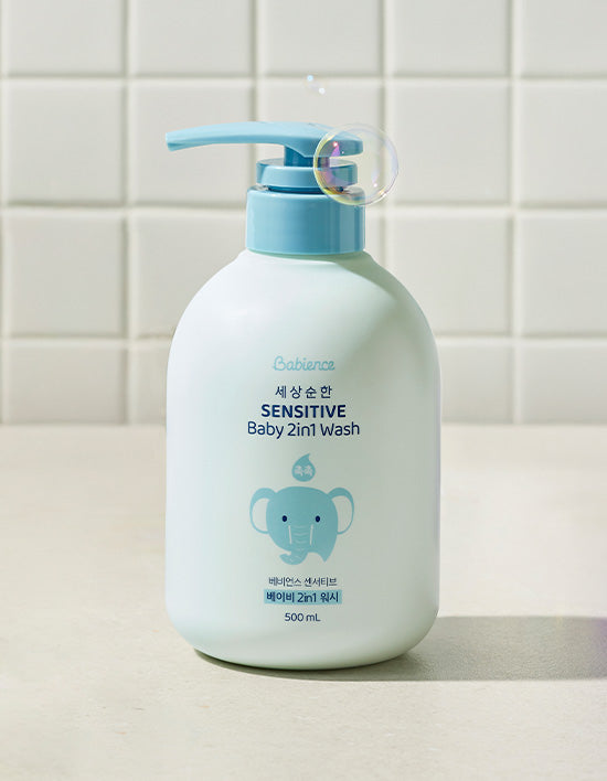 [Babience] Sensitive Baby 2-in-1 Wash Powder Floral Scent 500ML