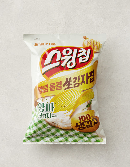 [오리온] 스윙칩 양파크림치즈 124g - Kurly USA