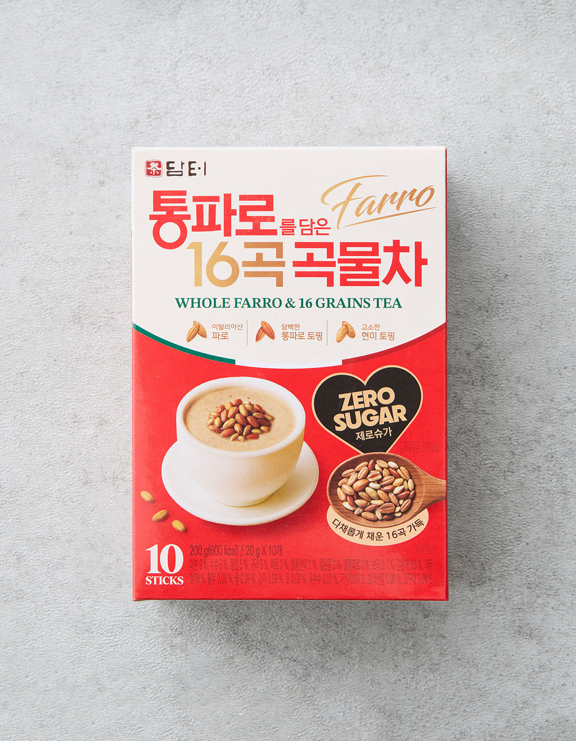 16-Grain Tea with Farro, 10 ct (16곡 곡물차) | 통파로를 담은 16곡 곡물차 (20g X 10개)