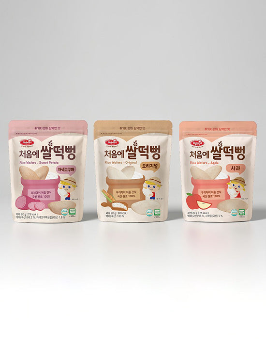 [Bebest] First Rice Puff Snacks 6.5g*7ea 3 Types (Select 1)