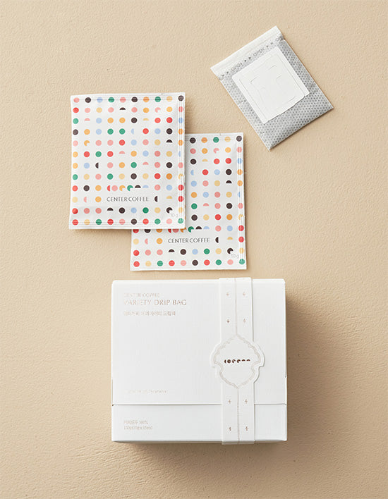 [센터커피] 버라이어티 드립백 선물세트 (10g X 15입) (쇼핑백포함) - Kurly USA