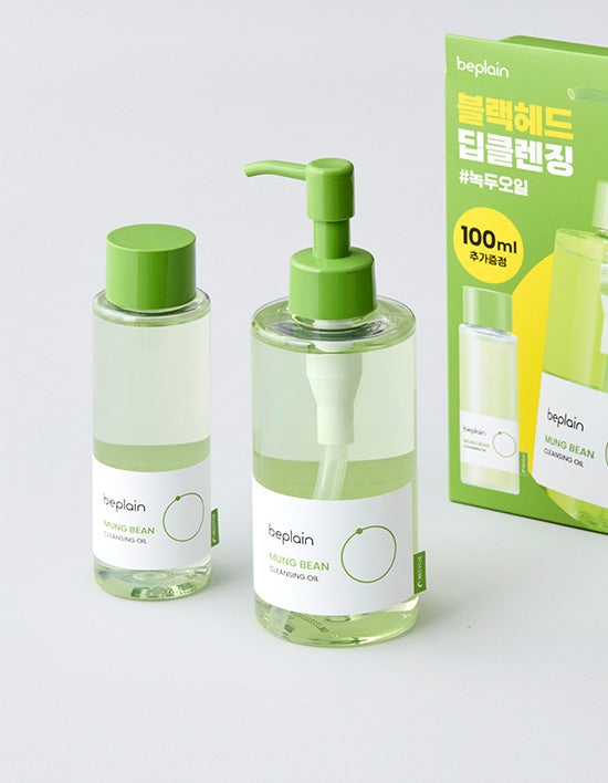[비플레인] 녹두 클렌징 오일 200ml+100ml 기획세트 - Kurly USA