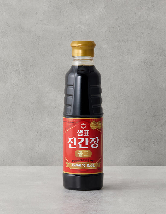 Naturally Aged Dark Soy Sauce (진간장) | 자연숙성 100% 진간장 골드 500ml