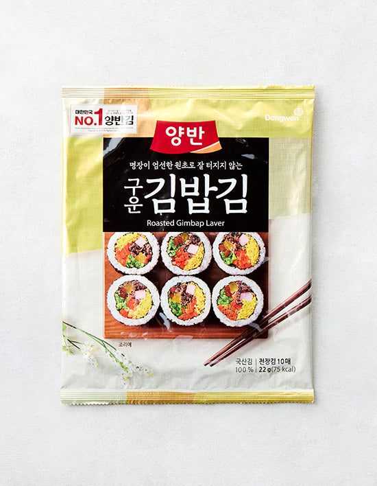 [Dongwon] Roasted Gimbap Seaweed 22g (10 sheets)
