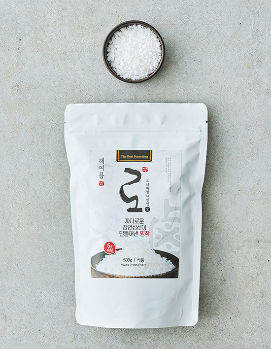 5-Year Aged Sea Salt Coarse (천일염) | 5년 숙성 프리미엄 천일염 '로' 500g - 굵은입자