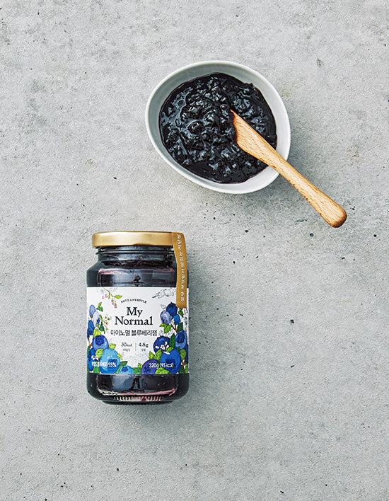 [마이노멀] 저당 저칼로리 블루베리잼 320g - Kurly USA